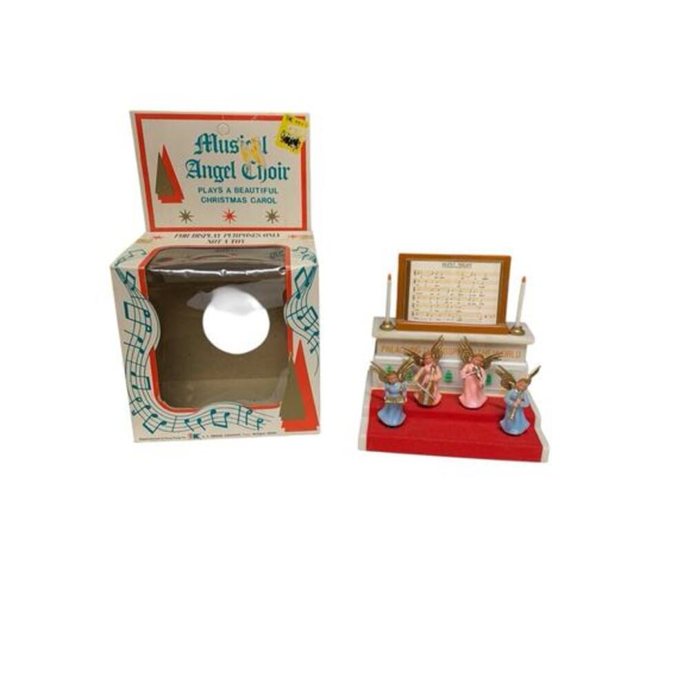 Vtg Kresge Co Angel Choir Music Box O Come All Ye Faithful Christmas 1970s